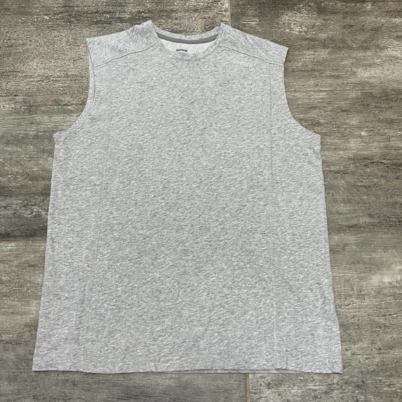 Reebok Tank Top Adult Mens Size M Medium Gray Logo Lightweight Shirt Gym Active - Picture 1 of 6